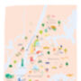 Personalised Map Of New York City Illustrated Art Print, thumbnail 3 of 4