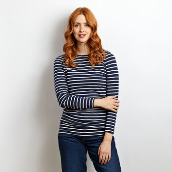 Long Length Cotton Striped Tee, 4 of 7