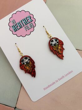 Meteor Glitter Resin Earrings / Space Lover Gift / Celestial Statement Jewellery / Cosmic Accessories, 5 of 5