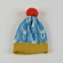 Stag Head Knitted Beanie Bobble Hat, thumbnail 5 of 11