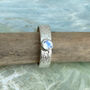 Moonstone June Birthstone Ring In Textured Sterling Silver, thumbnail 6 of 10