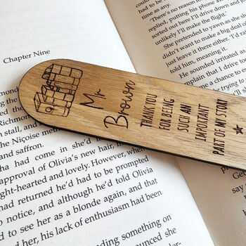 Personalised Wooden Bookmark For Teacher Appreciation, 9 of 10