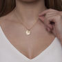 Gold Plated Or Sterling Silver Name Disc + Heart, thumbnail 1 of 8