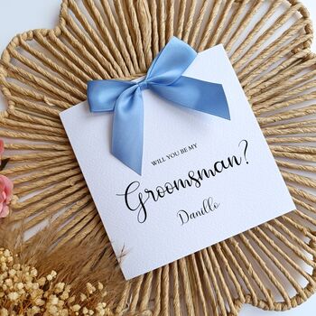 Groomsman Proposal Card, Handmade Bow Proposal Card, Classy Wedding Proposal Card, 2 of 4