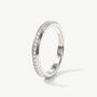 Women's Silver Eternity Ring — Dainty Stacking Band With Sparkling Cz Stones, thumbnail 1 of 3