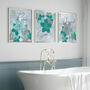 Abstract Flower Bathroom Prints, thumbnail 1 of 4