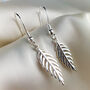 Sterling Silver Leaf Dangle Earrings, thumbnail 1 of 5