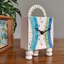 Carriage Mantel Ceramic Clock With Feet And Handle, thumbnail 6 of 9