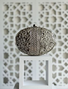 Maeve Silver Mop Clutch With Gift Box, 6 of 6