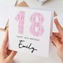 Personalised 18th Birthday Card For Her, thumbnail 1 of 3