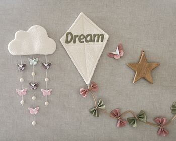 Baby Mobile, Boucle Baby Nursery Wall Cloud, Butterfly, 9 of 9