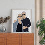 Custom Faceless Engagement Wedding Colour Portrait, thumbnail 9 of 11