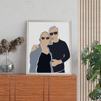 Custom Faceless Engagement Wedding Colour Portrait, 9 of 11