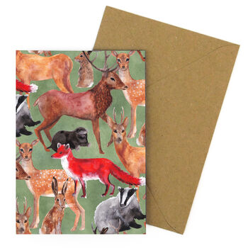 Sylvan Forest Animals Greeting Card, 2 of 8