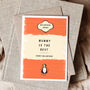 Personalised Mother’s Day Card Mid Century Penguin Book Design, thumbnail 2 of 3