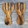 Olive Wood Salad Serving Hands, thumbnail 3 of 3