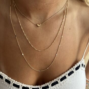 Multi Strand 18ct Gold Plated Heart Necklace, 5 of 6