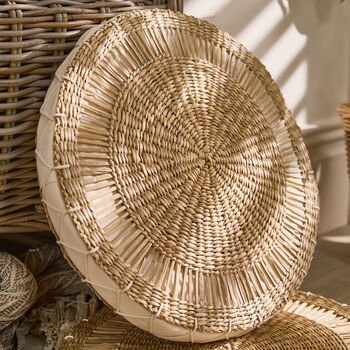 Manari Woven Round Floor Cushion, 3 of 6