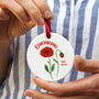 'Remembering' Poppy Flower Memorial Ornament, thumbnail 3 of 4