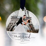 Personalised First Christmas Married Photo Decoration, thumbnail 1 of 6