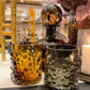 Amber Foam Glass Votive Vase, thumbnail 3 of 4