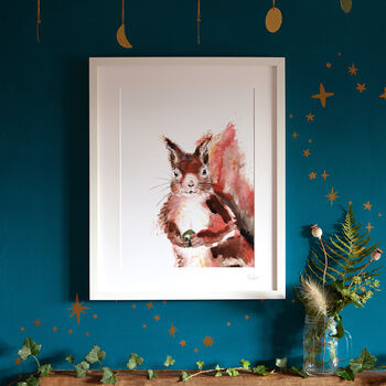Inky Squirrel Illustration Print, 7 of 12
