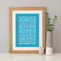 'How Long Will I Love You?' Song Lyrics Print By Hope and Love