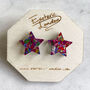 Colour Pop Confetti Star Stud Earrings, thumbnail 7 of 8