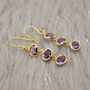 Amethyst Sterling Silver Drop Earrings, thumbnail 6 of 9