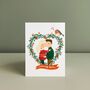 Pregnancy Announcement Custom Portrait Christmas Card, thumbnail 1 of 4