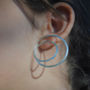 Gyra Silver Hoop Earrings, thumbnail 5 of 8