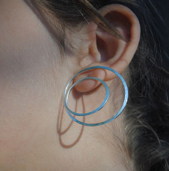 Gyra Silver Hoop Earrings, 5 of 8