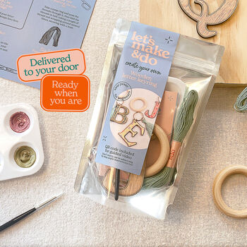 Paint Your Own Initial Keyring Kit Diy Craft Kit For Adults And Teens, 6 of 9