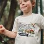 Mini Palaeontologist Dinosaur Kids Organic T Shirt, thumbnail 1 of 5