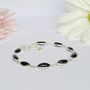 Solid Silver Bracelets With Black Onyx Gemstones, thumbnail 2 of 4