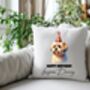 Personalised Shorthaired Lhasa Apso Birthday Party Cushion, thumbnail 1 of 2