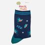 Kingfisher Birds Bamboo Socks Women's Navy Blue, thumbnail 4 of 4