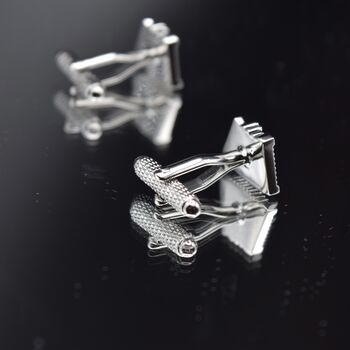 Accordion Silver Cufflinks Gift For Musicians | 316 L Stainless Steel Music Accessory, 3 of 4