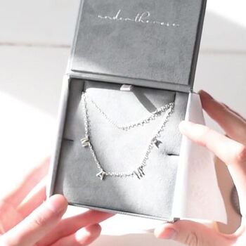 Personalised Silver Little Letters Necklace, 6 of 10