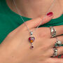 January Birthstone Necklace Sterling Silver And Real Flowers, thumbnail 2 of 12