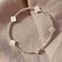 Sterling Silver Mini Clover Bracelet, thumbnail 3 of 5