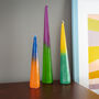 Set Of Three Two Tone Candles, thumbnail 1 of 4