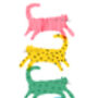 Stack Of Colourful Cats Art Print, thumbnail 2 of 3