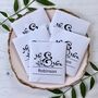 10 Mono Print Personalised Tea Bag Wedding Favours, thumbnail 3 of 3