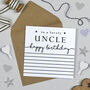 Simply Stripey Uncle Birthday Card, thumbnail 1 of 2