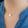 Personalised Gold Plated Disc Birthstone Necklace, thumbnail 2 of 7