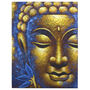 Buddha Painting Gold Face And Lotus Flower, thumbnail 1 of 5