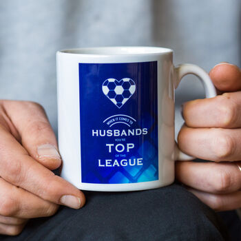 'Top Of The League' Football Mug For Husband, 2 of 3