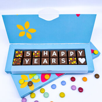 Chocolate Anniversary Gift With Personalised Year, 4 of 7