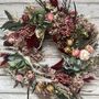 Autumnal Cottage Style Dried Flower Wreath, thumbnail 1 of 7